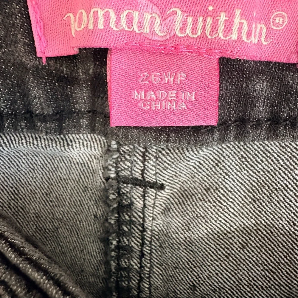 Skinny Jeans Minimalist Workwear Spring Black Size 26WP - Picture 3 of 5